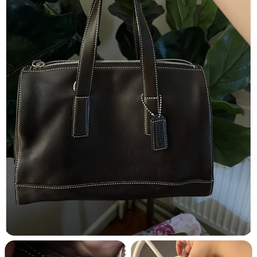 Brown mini coach bag